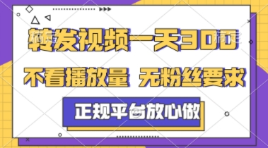转发视频一天3张+，正规平台放心做，不看播放量，不看粉丝量，一个任务几分钟完成【揭秘】-浩文网创
