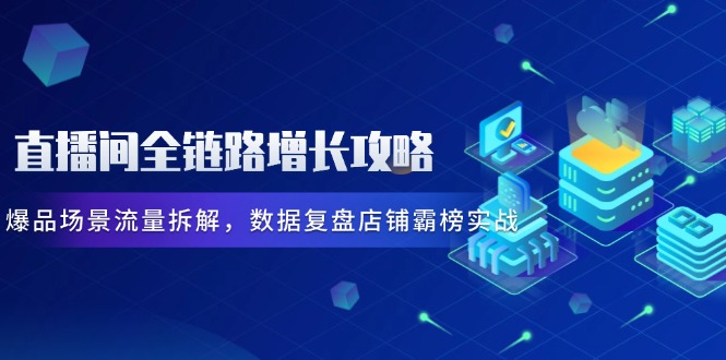 直播间全链路增长攻略，爆品场景流量拆解，数据复盘店铺霸榜实战-浩文网创