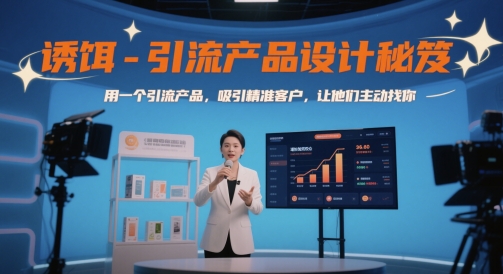 诱饵-引流产品设计秘笈，用一个引流产品，吸引精准客户，让他们主动找你-浩文网创