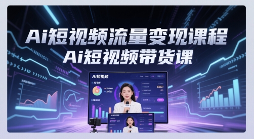 Ai短视频流量变现课程，Ai短视频带货课-浩文网创