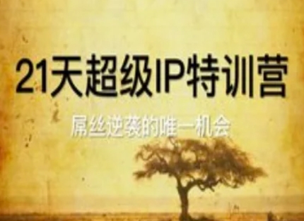 21天超级IP特训营，屌丝逆袭的唯一机会-浩文网创