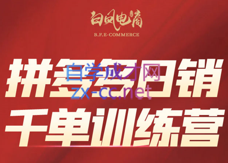 白凤电商·拼多多日销千单训练营(更新5月)-浩文网创