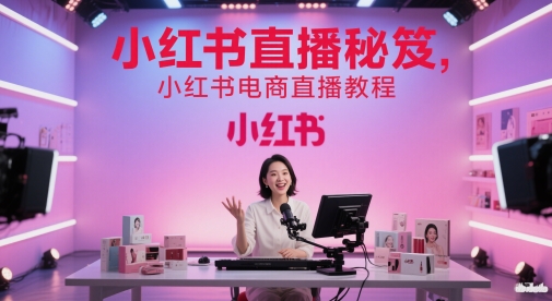 小红书直播秘笈，小红书电商直播教程-浩文网创