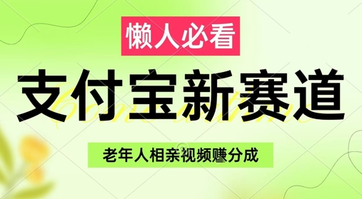 支付宝新赛道，利用老年人相亲视频，挣分成收益，轻松月入过W，操作简单-浩文网创