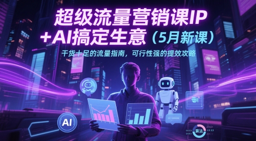 超级流量营销课IP+AI搞定生意(5月新课)干货十足的流量指南，可行性强的提效攻略-浩文网创