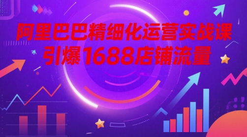 阿里巴巴精细化运营实战课，引爆1688店铺流量-浩文网创